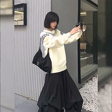 重磅秋冬装北极绒套头毛衣美式复古休闲慵懒风提花工艺针织衫外套，男装针织衫/毛衣，电商A486