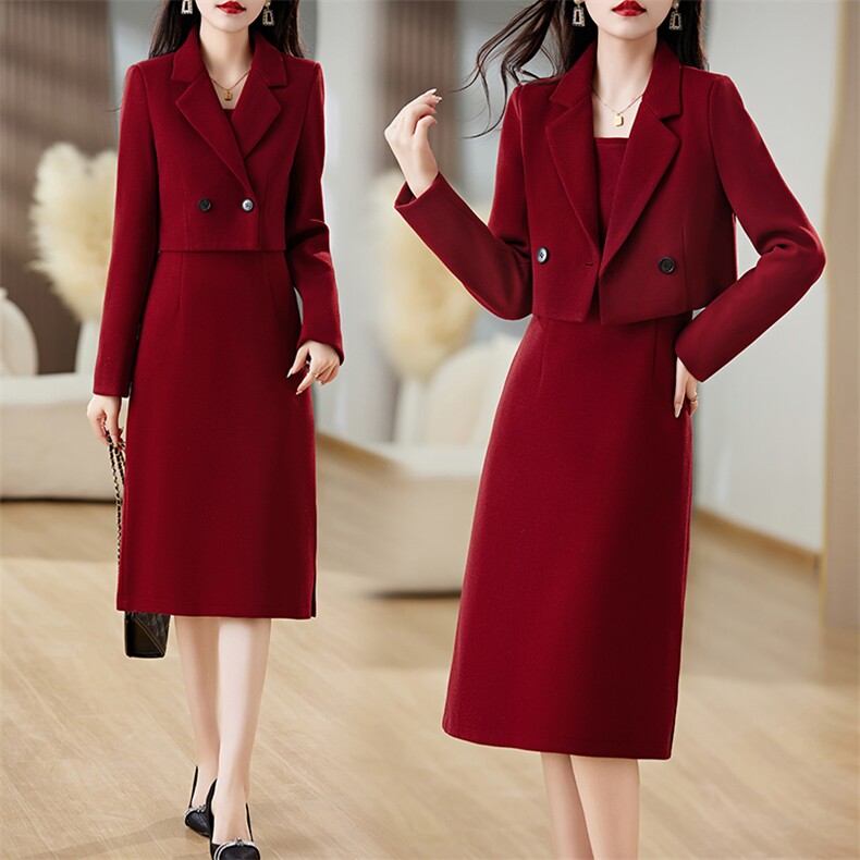 []现货]2025年冬季呢料套装，女装毛呢外套，伊航服饰