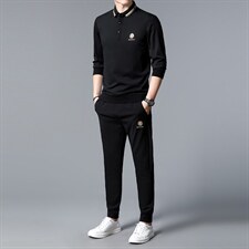 S30766-2钱塘2020-2中青年男士春秋薄款时尚休闲长袖套装P132，男装休闲套装，钱塘207-2