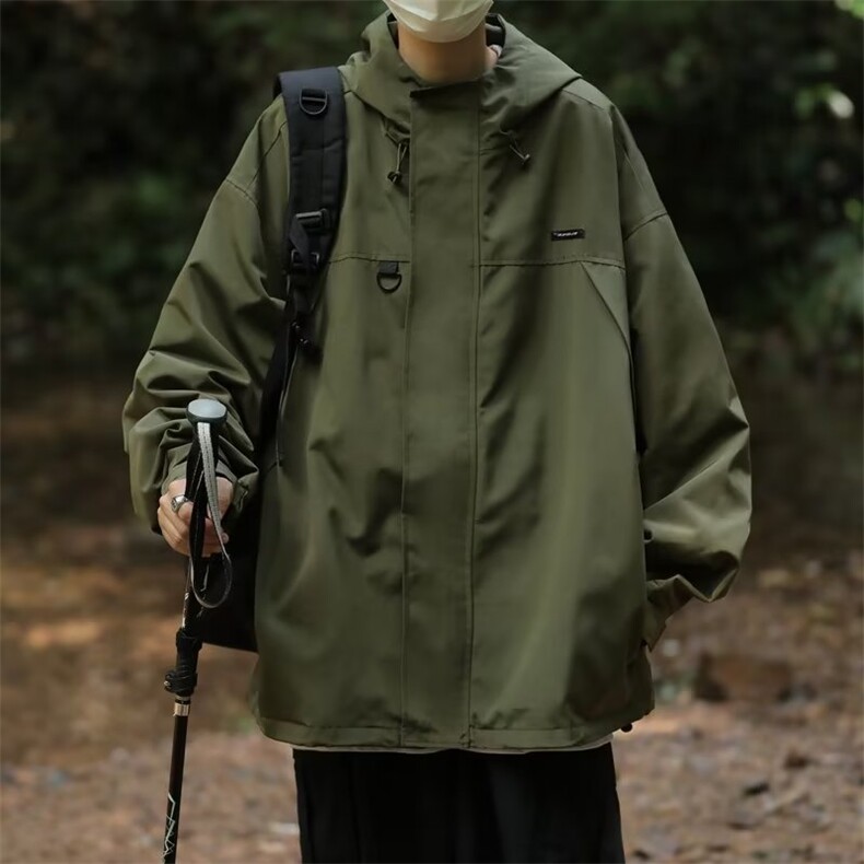 新款冲锋衣外套男士春秋款潮牌工装夹克男生连帽户外CF011P68,男装夹克,星座1116-2