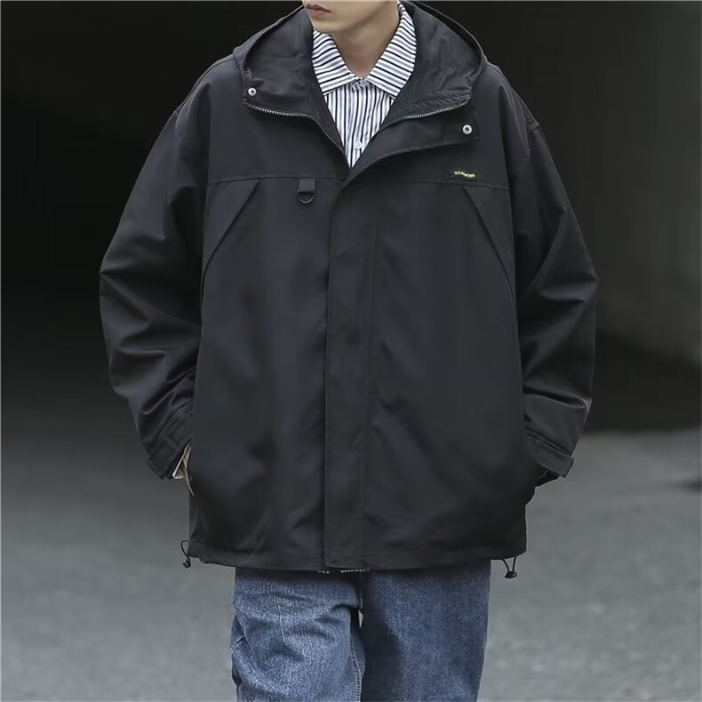秋季冲锋衣外套男连帽日系登山户外防风运动Y6562P58,男装夹克,星座1116-2