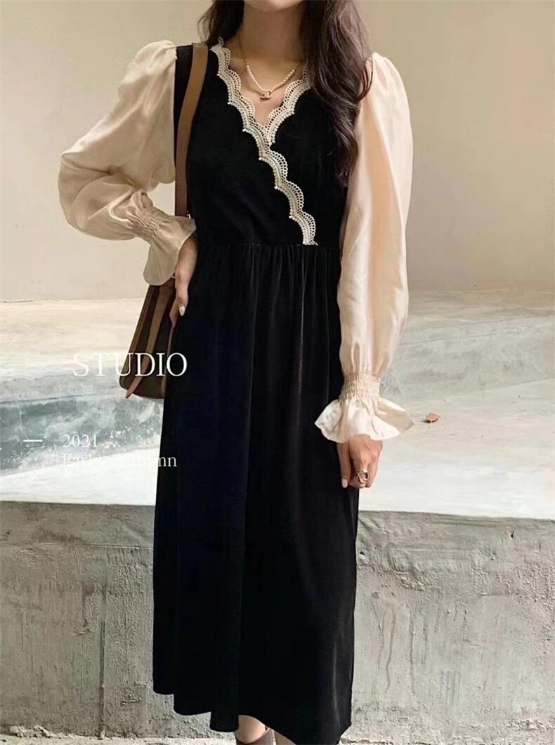 〈现货〉冬季新款金丝绒连衣裙，女装连衣裙，忻美