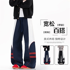 美式休闲潮牌直筒宽松cleanfit百搭工装休闲裤子K06573-P45，男装工装外套，星座308B-2