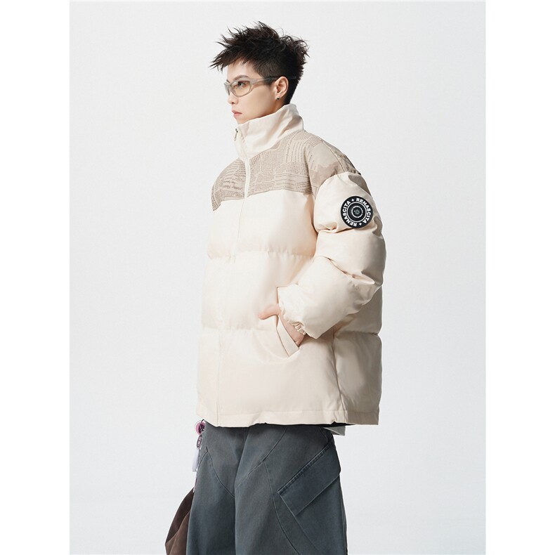 PU皮棉服冬季宽松港风棉衣立领冬装棉袄PM01-P115限168抖音控178,男装棉衣,电商B370