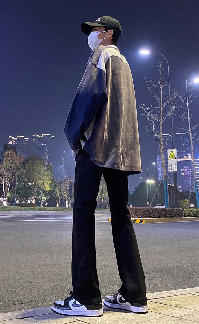2024春款修身微喇复古弹力牛仔裤715-6-BK01P50,男装牛仔裤,星座715-6