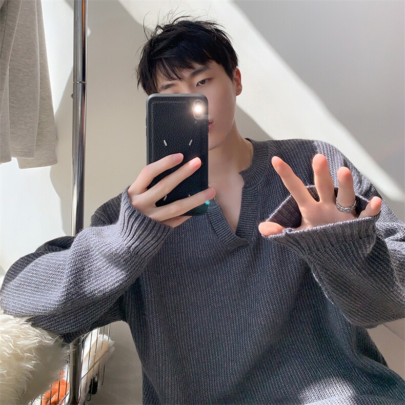 毛衣男秋冬新款港风宽松针织毛衫MYA7-P58,男装针织衫/毛衣,星座214-3