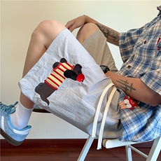 抖音品质夏季新款潮流腊肠狗宽松五分裤B315-K25756-特p25控48，男装休闲裤，电商B315
