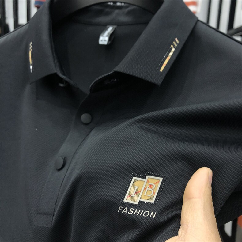 中年休闲男装翻领半袖T恤衫2023夏季新款男士polo衫薄款休闲上衣图片