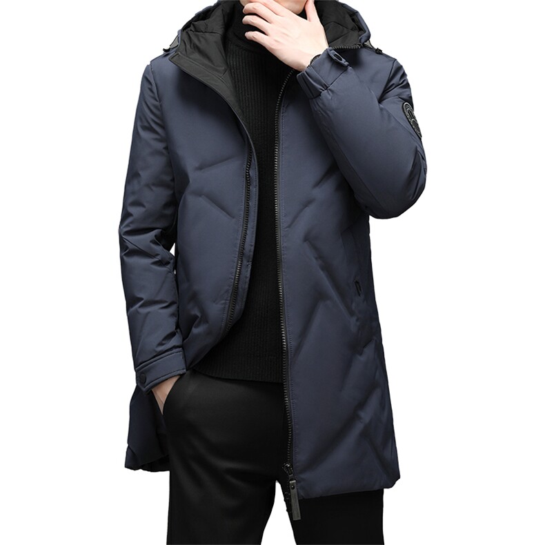 2023冬季中青年连帽白鹅绒羽绒服冬季男装上衣爸爸装ZS21888-P340,男装羽绒服,电商B212（原钱塘6029）