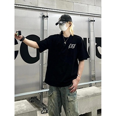 CP1205-P35重磅潮刺绣短袖t恤男女上宽松休闲夏季半袖T恤衣，男装T恤，电商B323A