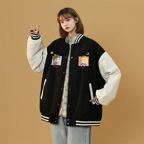 中性风春秋季情侣棒球服男女休闲夹克女时尚外套男BQF299-P50，男装夹克，电商B371