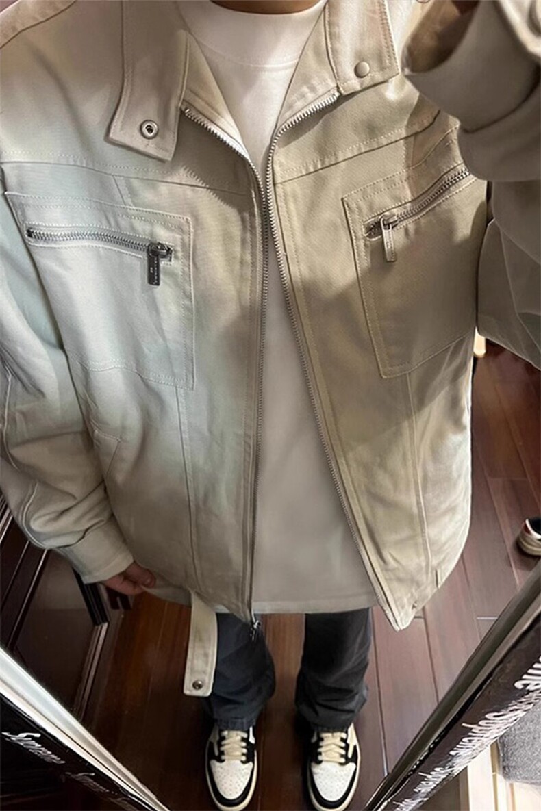 【有货】水洗帆布牛仔外套哈灵顿工装夹克JK7710特P72,男装工装外套,星座908-1