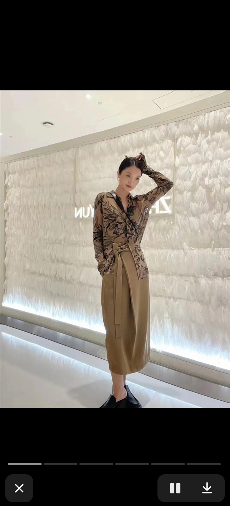 长袖针织开衫女宽松百搭印花羊毛休闲外套上衣,女装羊毛衫,亿东羊绒