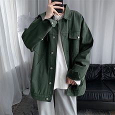 日系文艺多口袋工装牛仔夹克复古风格时尚牛仔外套HY02TP60控85，男装工装外套，电商A102B