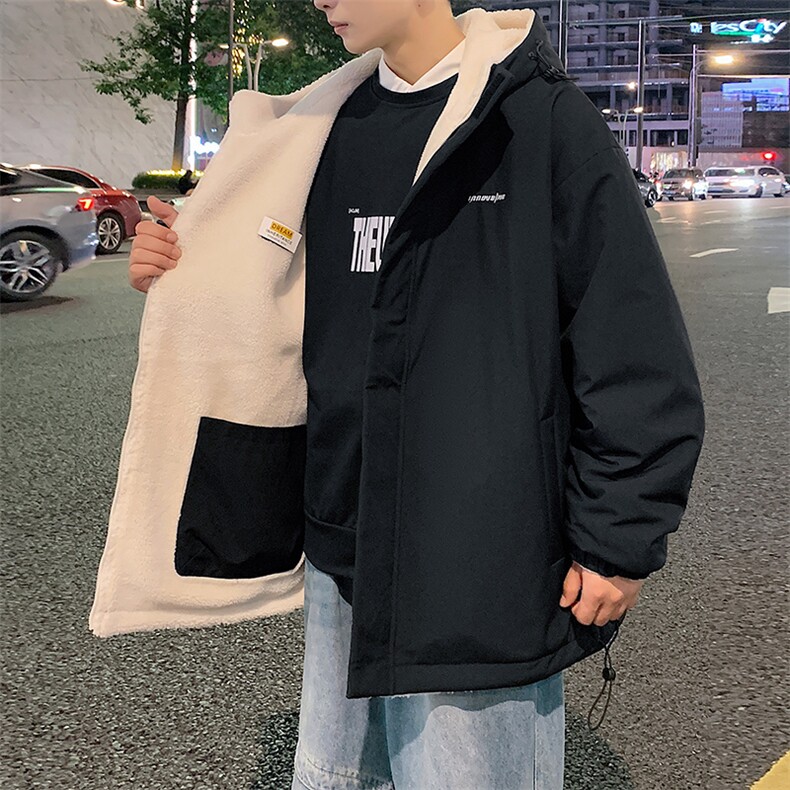 港风两面穿羊剪绒棉衣男宽松加厚棉衣外套MY8950-P98,男装棉衣,星座1204-3