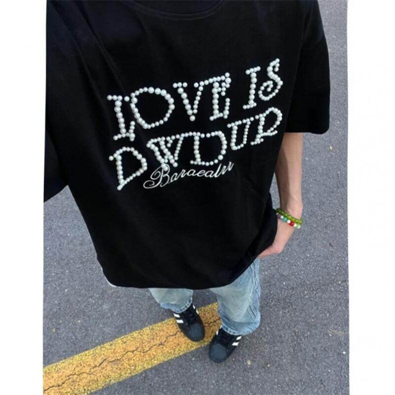 DXW02LL-特P48cleanfit珍珠短袖t恤男夏季高级感痞帅半袖,男装T恤,星座1007（原301D）