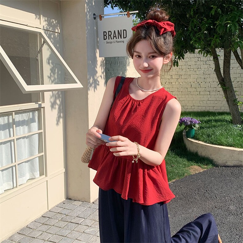 简约娃娃衫休闲裤套装女夏2025新款又酷又飒穿搭两件套爆款高级感,女装套装/套裙,2C122