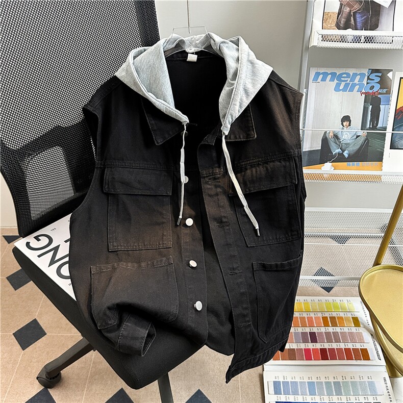 MJ213-p58-限价88M-5XLoversizecleanfit宽松大码牛仔马甲,男装背心/马甲,星座116
