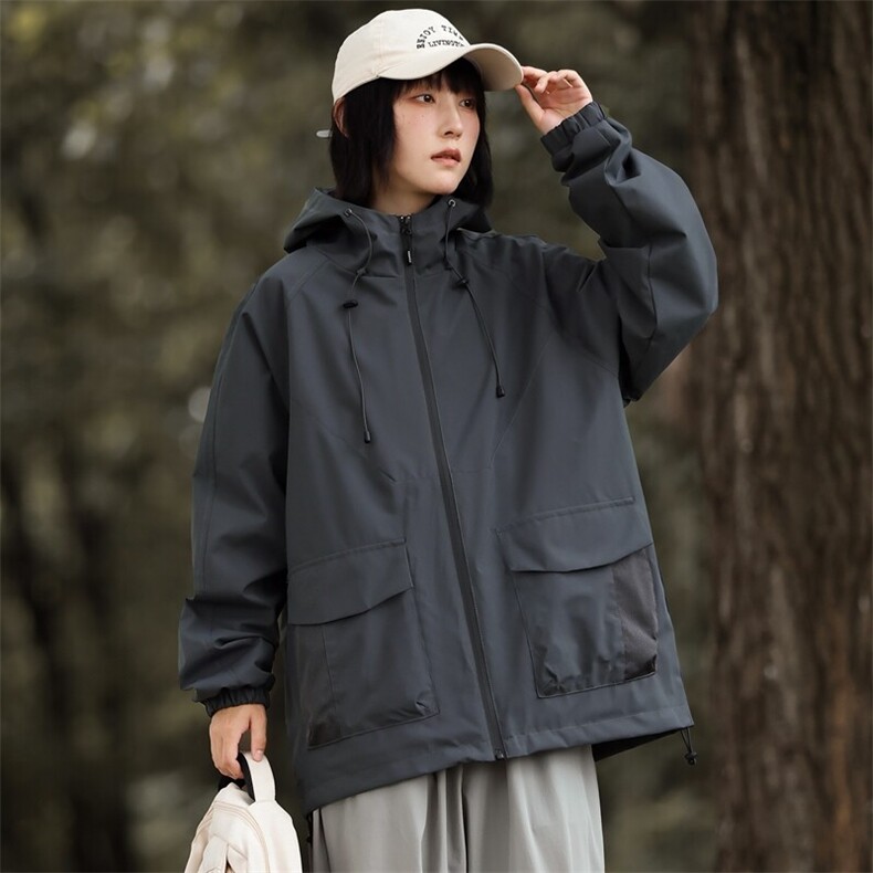 2025春季户外连帽冲锋衣三防情侣登山服夹克男山系外套JK2381-P40,男装夹克,星座1402-1