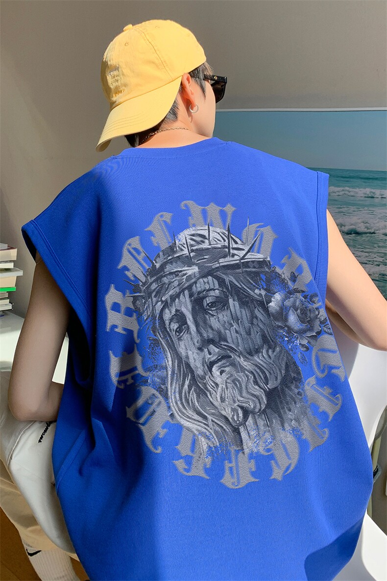 B239-1223-P23个性头像印花夏季坎肩无袖T恤男装背心/马甲,男装背心/马甲,星座514-2(原B239)