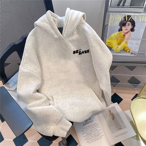 百搭时尚慵懒新款华棉贝贝绒380g卫衣ins原宿简约潮流流行气质图片