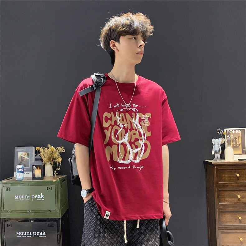 现货502-2-FT082-P38控58美式卡通印花短袖男2025新款夏季,男装T恤,星座502-2（原1014A）