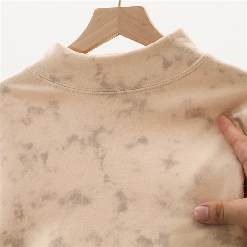 260克重磅扎染德绒半高领打底衫【有货】HD019-DR25519RB-P25,男装T恤,电商019-1