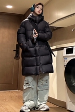中性风男女同款中长款棉衣黑金防水保暖外出服MY9777P115，男装棉衣，星座309（原A406）