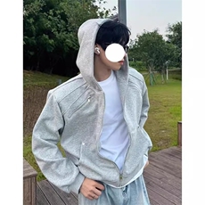 1506/QF360/P72设计感小众立体解构廊形外套男高级休闲开衫卫衣，女装短外套，星座1506