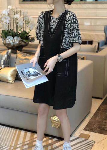 新款数字连衣裙，单色，女装连衣裙，斐媞梦 FTM