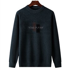 2023秋冬季新款加厚加绒毛衣男士休闲保暖针织衫上衣QLM77626P95图片