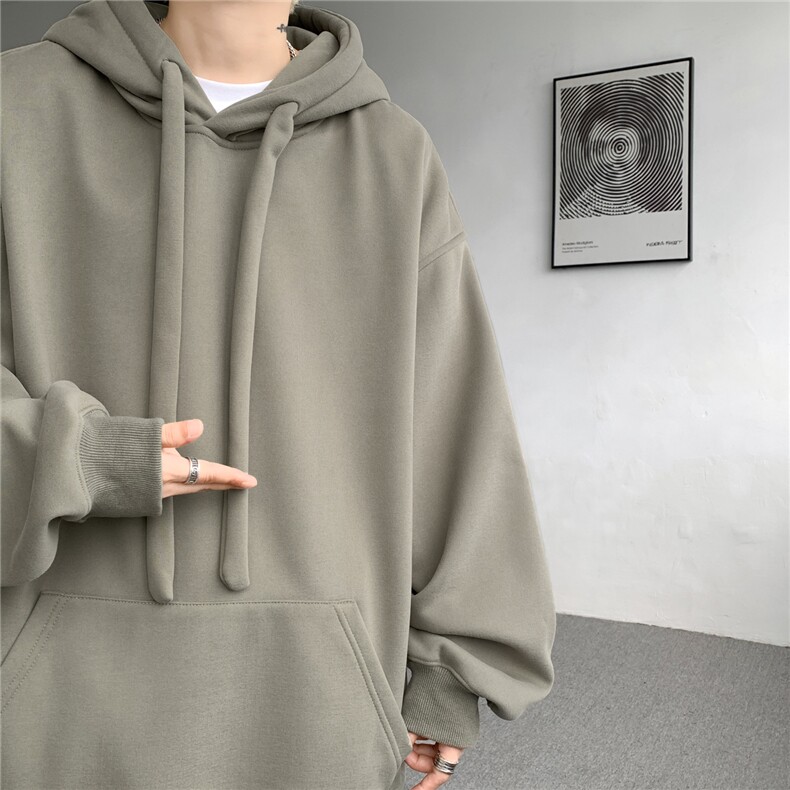 8XL-M加绒连帽卫衣加厚大码美式重磅硬挺上衣外套秋冬WY9101/P60图片