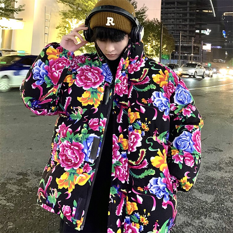MY204东北新大花加厚保暖风特色棉衣外套棉服面包服男女棉袄,男装棉衣,星座115A(原星座507）