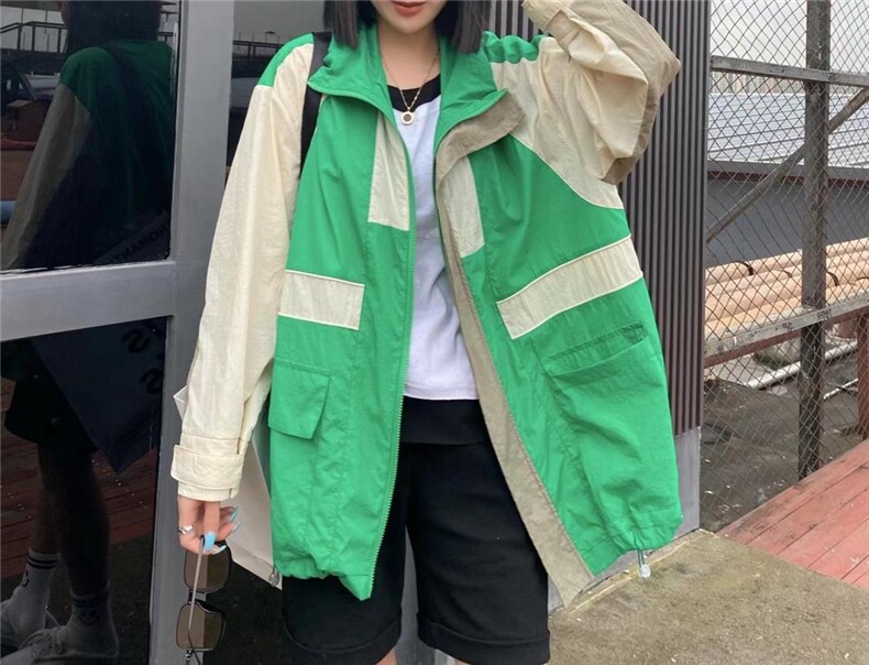 撞色防晒衣，女装，Q.P