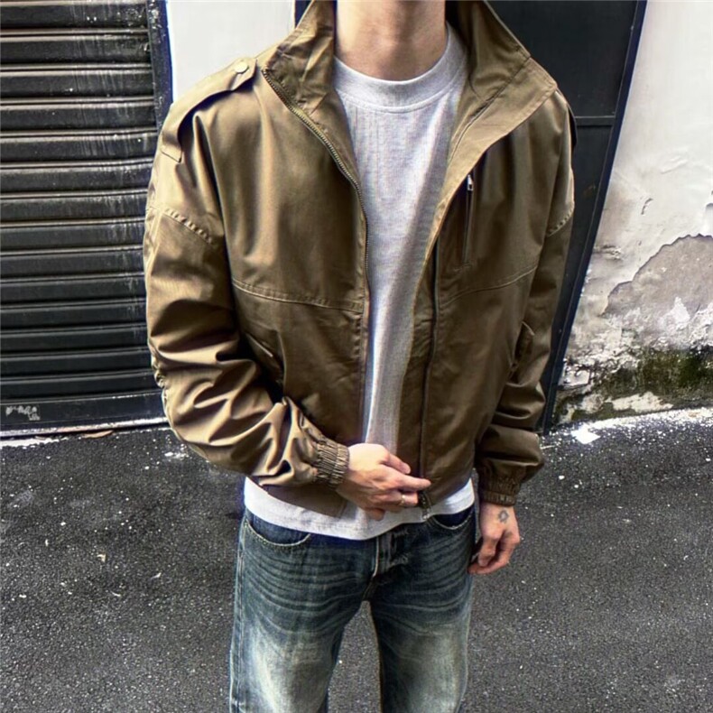 立领工装夹克男女cleanfit高级感短宽巴恩风外套潮网B109-P62,男装夹克,星座910-1