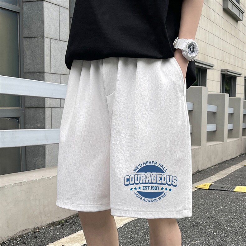 冰丝短裤男士大码宽松休闲五分裤男运动中裤 MK37395-P15图片