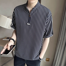 店主风~夏季新款条纹中袖T恤衫V5013/P50，男装T恤，电商B331