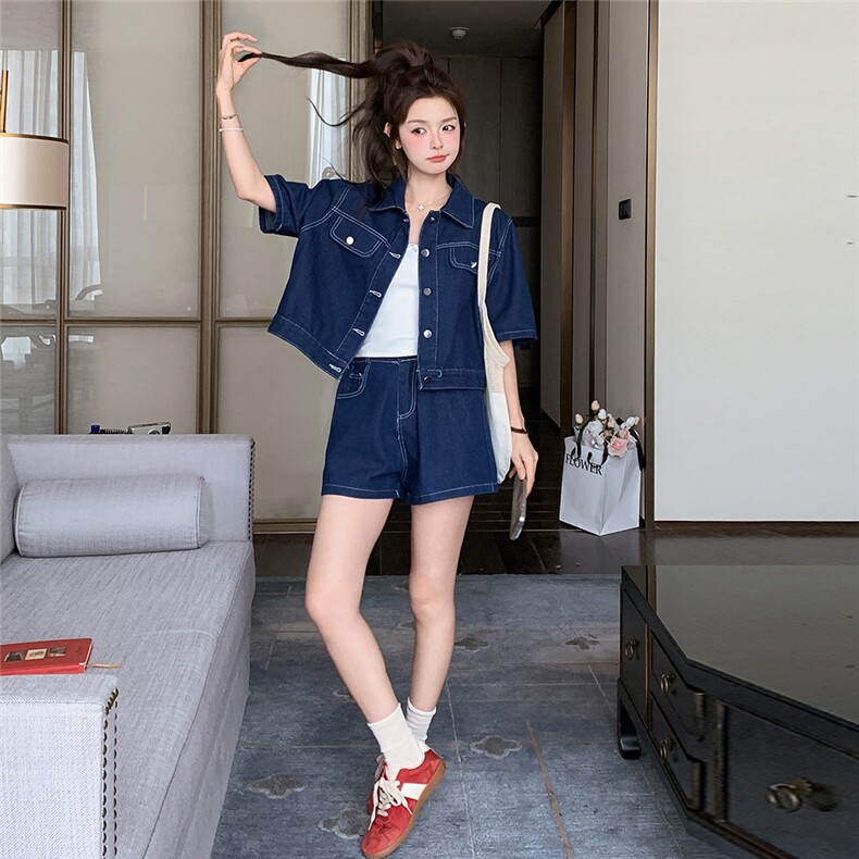 夏季新品现货复古牛仔套装2C212-G82-P135-K188,女装套装/套裙,2C212