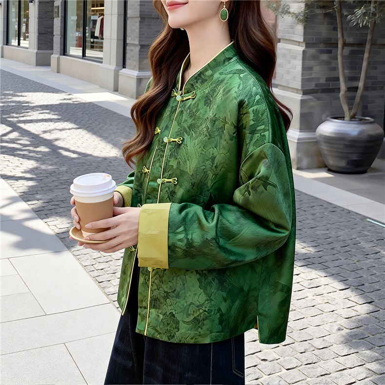 芷墨春季新款复古盘扣设计感新中式气质外套显高显瘦超百搭女,女装短外套,芷墨服饰