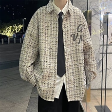 小香风夹克男ins潮牌痞帅外套春秋季休闲百搭上衣潮JK07715-P48，男装夹克，星座308B-2
