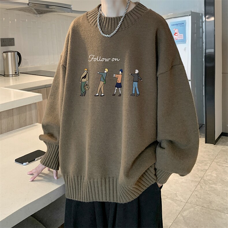 半高领毛衣男士大码针织衫男毛线衣男M18043-P45加绒款-P65,男装针织衫/毛衣,电商A040