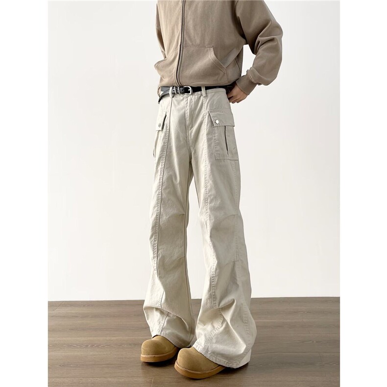 美式复古多口袋褶皱深灰工装牛仔裤GK906P68,男装牛仔裤,星座1116-2