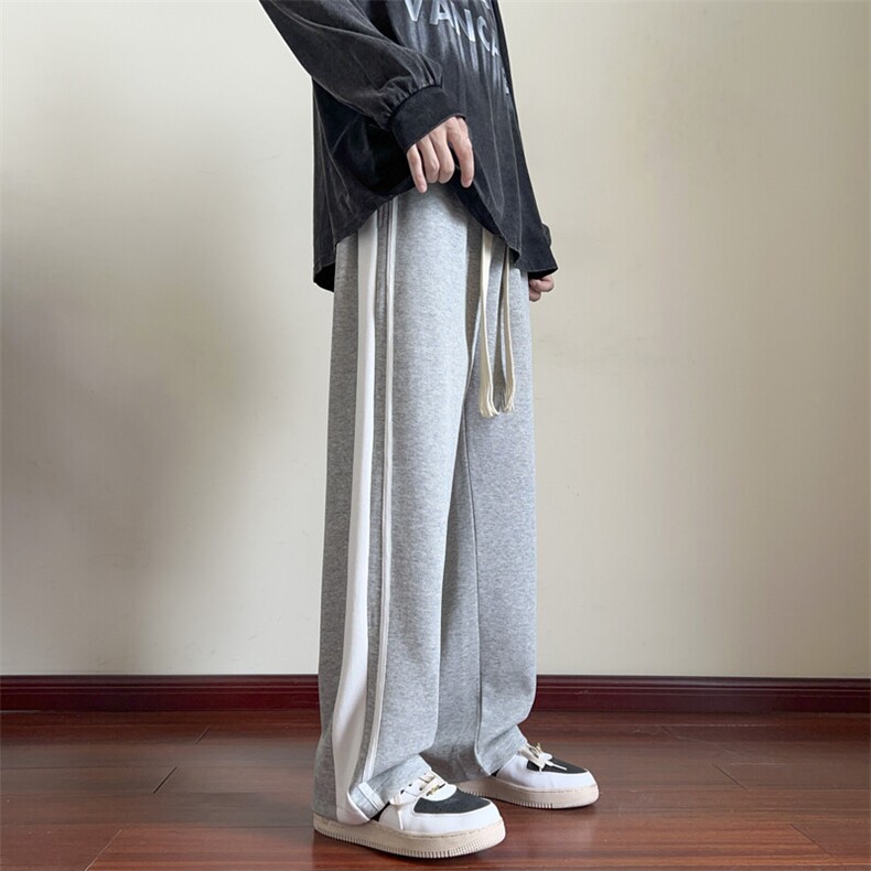 青少年休闲卫裤潮牌经典条纹运动直筒裤子XZ301b-2-332-Z特P32,男装休闲裤,星座301B-2（原A443-1）