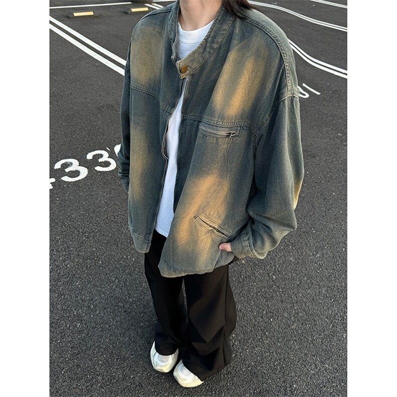 秋季新款美式复古夹克水洗做旧外套XJK05P68,男装夹克,星座1116-2