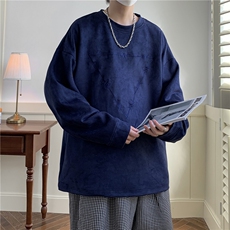 2024秋冬重磅360克麂皮绒刺绣港风卫衣男女1015-3-WY04-P65，男装卫衣，星座904