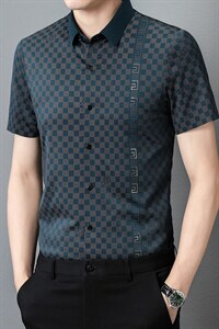 夏季男士短袖衬衫2023新款休闲商务衬衣男装上衣 ZL1269-P70图片