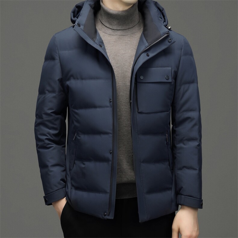 CDY7689钱塘2020-2中年男士连帽休闲保暖羽绒服外套数据好P240,男装羽绒服,钱塘207-2