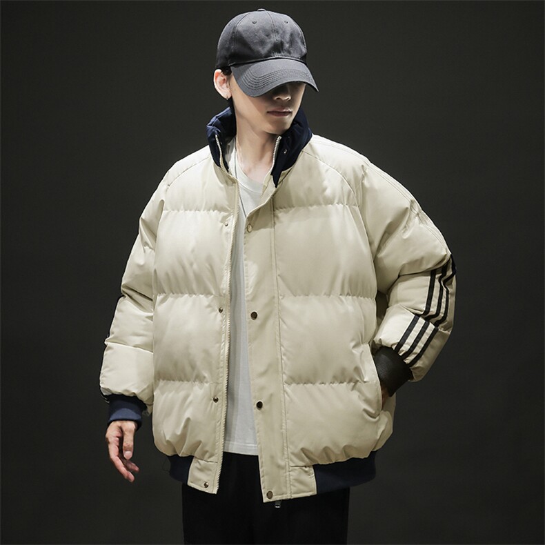 抖音得物二开可供视频拼接织带三防加厚羽绒棉衣外套棉服LL6667,男装棉衣,电商A486