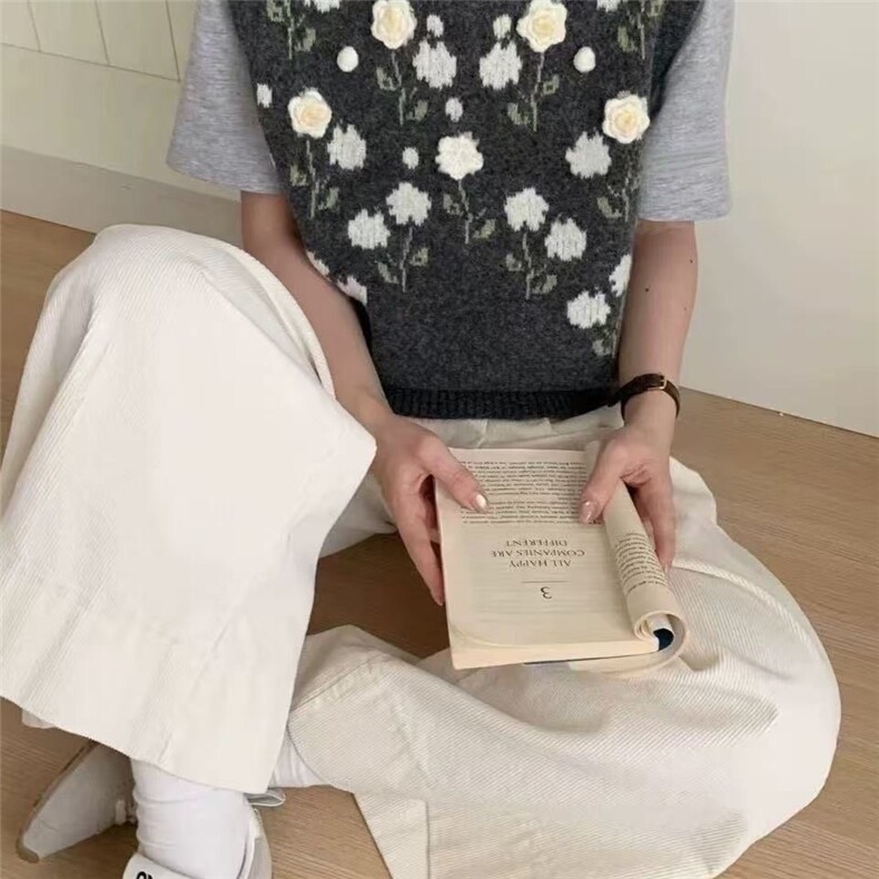2025年秋季时尚百搭休闲百花绒花朵马甲,女装马甲,唐诺