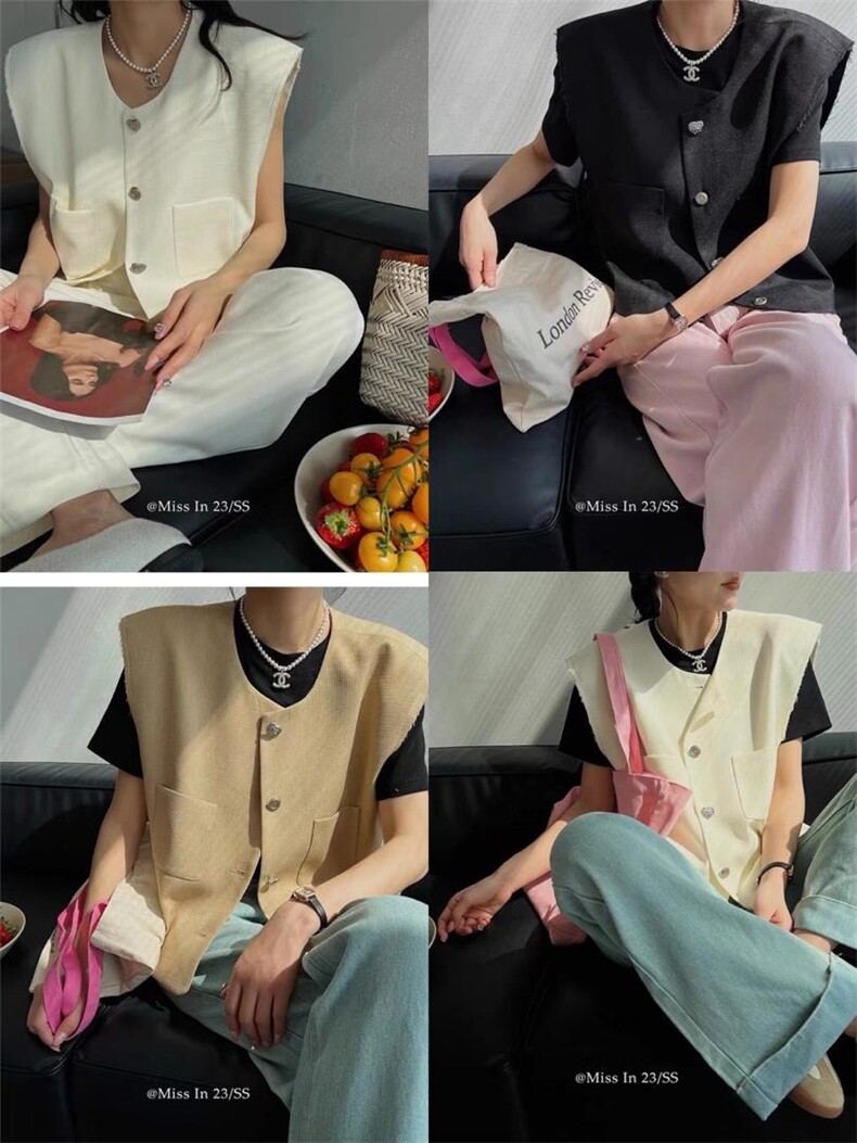 小香马甲两穿，女装马甲，卡薇尔